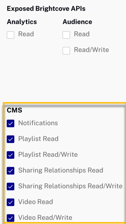 Autorisations API CMS