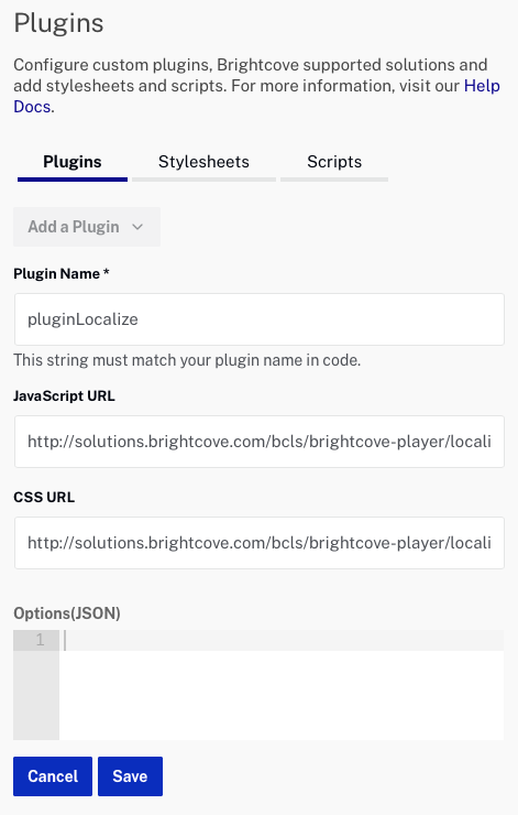 ajouter un plugin de localisation