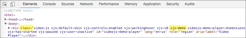 classe vjs-demo