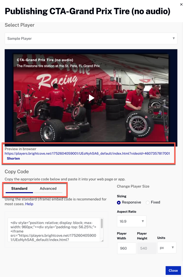 publier l'interface utilisateur