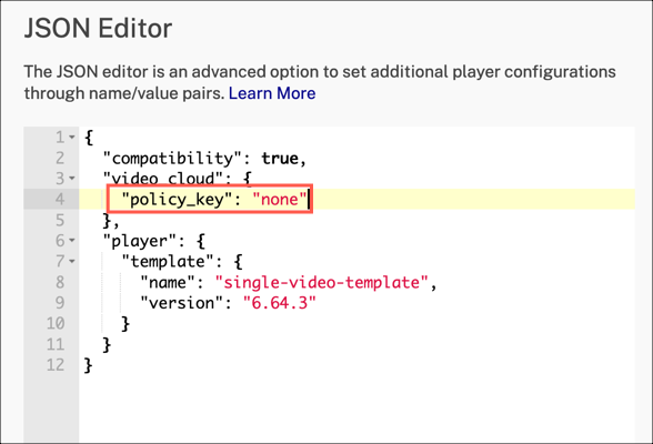 Editeur JSON