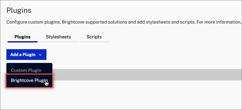 Plugin Brightcove