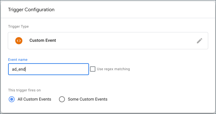 Nom de la configuration du déclencheur