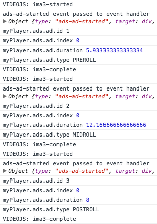 Console des propriétés contrib-ads
