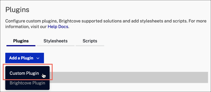 Sélectionner le plugin