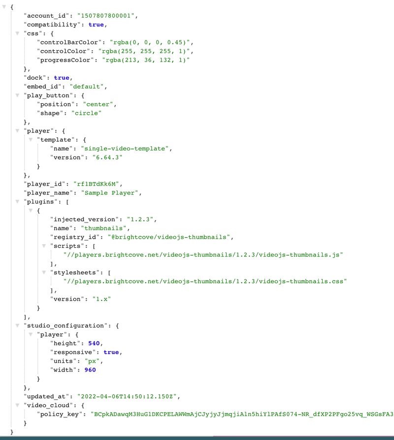 Configuration du lecteur
