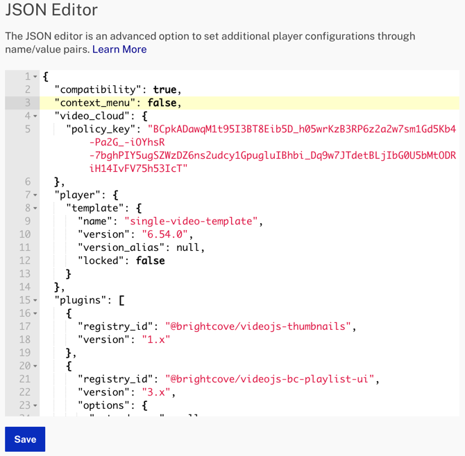Éditeur JSON sans débogueur