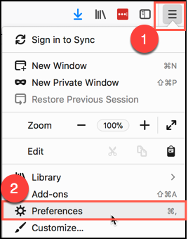 Préférences Firefox